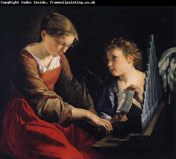 Orazio Gentileschi Saint Cecilia with an Angel